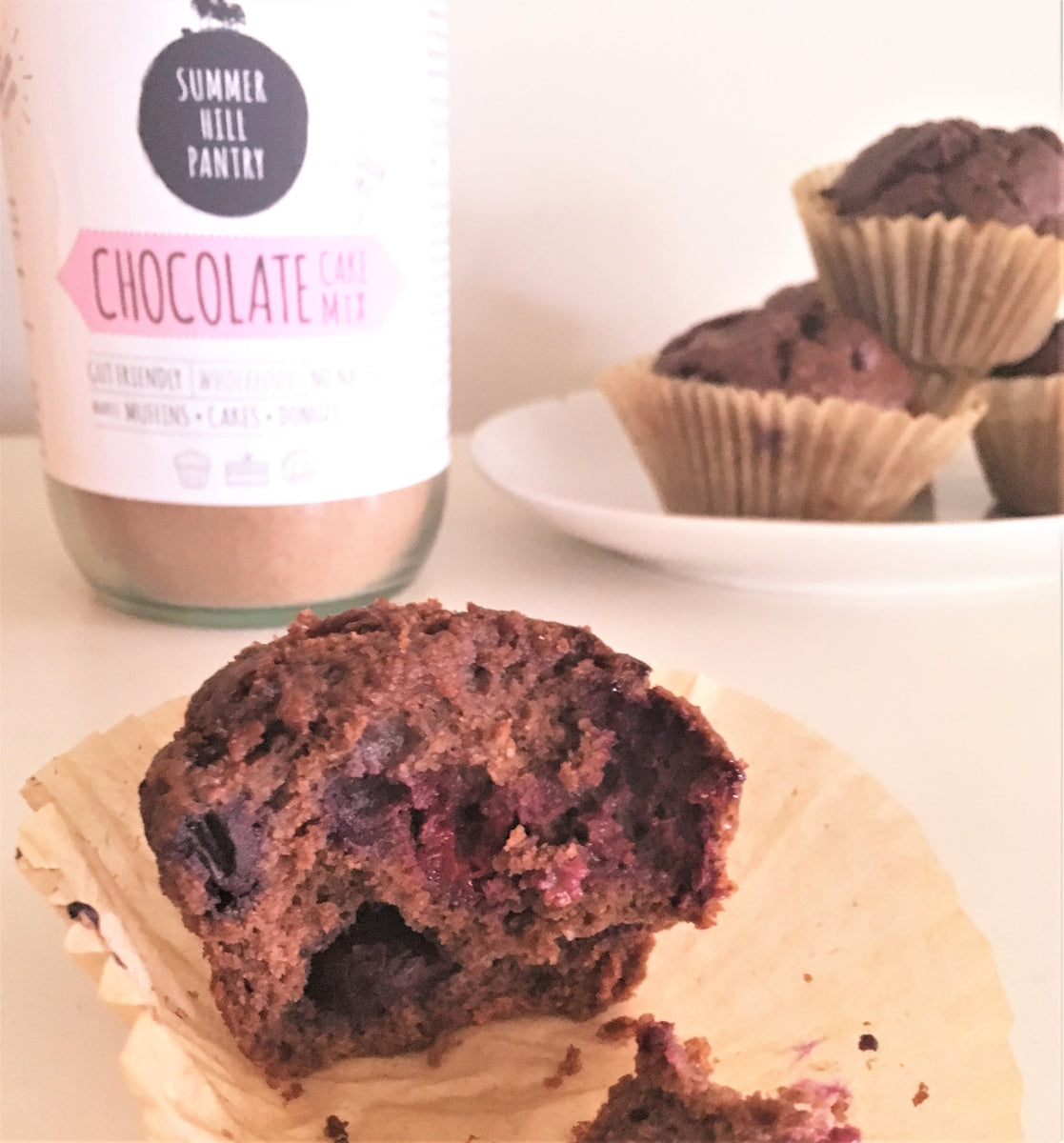 Berry and Quinoa Flake Choc Muffins Summer Hill Pantry