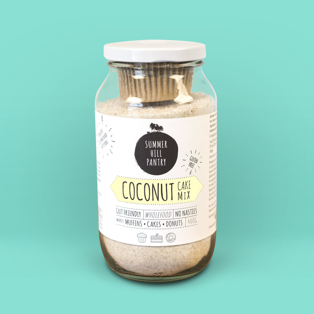 Coconut Cake Mix 400g Jar with Patty Pans